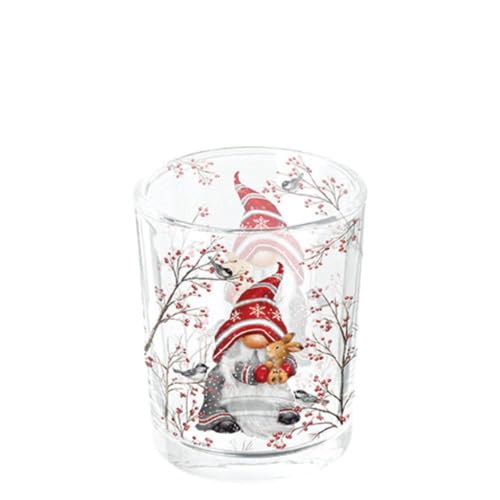 Ambiente Glas Teelicht Halter 6,5 cm hoch Wichtel Zwerg in...