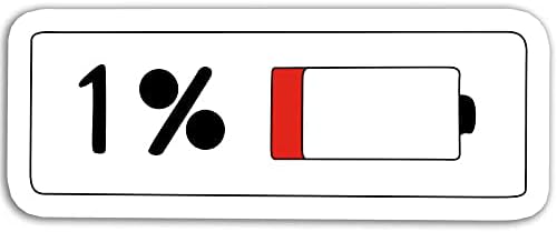 Low Battery Sticker Fun Waterbottle Cool Sticke Dealing full price supreme reduction Stickers