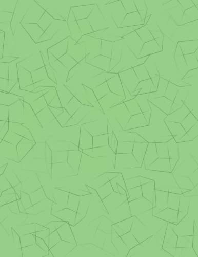 Green Cubes Grid Notebook - 150 Pages - Large 8.5 x 11 in.