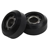 KoiLykke Rowing Machine for Seat Wheel Roller 10x31x15mm for Replacement Fitness Equipment, 2-Pack Black Plastic Limit Wheels Rowing Machines and Exercise Bikes