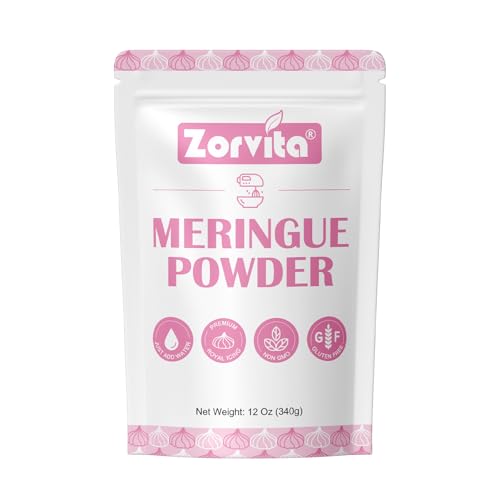Zorvita Premium Meringue Powder For Royal Icing And Baking, High Egg White Content, Less Sugar, Non-Gmo, Gluten-Free, No Fillers Or Preservatives, Easy To Use 12 Oz