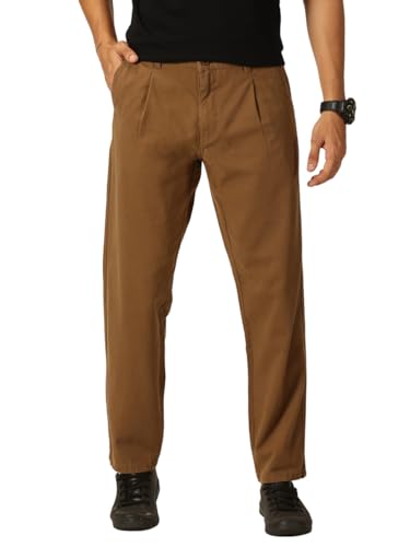 Image of Thomas Scott Men's | Solid | Light Weight | Breathable Fabric | 4 Pocket | Mid Rise | Relaxed Fit | 100% Cotton | Button Waist | Chino Trouser | Pants
