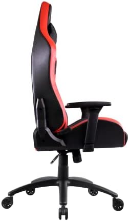 Oversteel DIAMOND - Professional Gaming Chair, Leatherette, 3D Armrests, Height adjustable, 180º Reclining, Class 4 Gas Piston, Up to 150Kg, Including Neck and Back Cushion, Colour Red