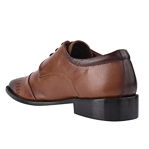 Image of LIBERTYZENO Mens Animal Print & Plain Genuine Leather Adults Lace Up Oxford Dress Shoes for Easter Gift