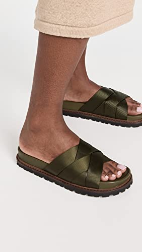 Rag & Bone Women's Park Slides, Military Olive, Green, 6 Medium Us #TOP2