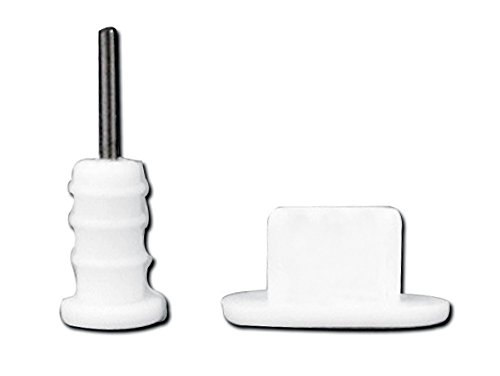 Charmate Staubschutz Stöpsel Set Premium QUALITÄT - Headset und Lightning Schutz kompatibel mit iPhone 11 (Pro) X (S) - 8 (Plus) - 7 (Plus) - 6S - 6-5 - 5S - 5C - 5SE (Weiss/Seperate)