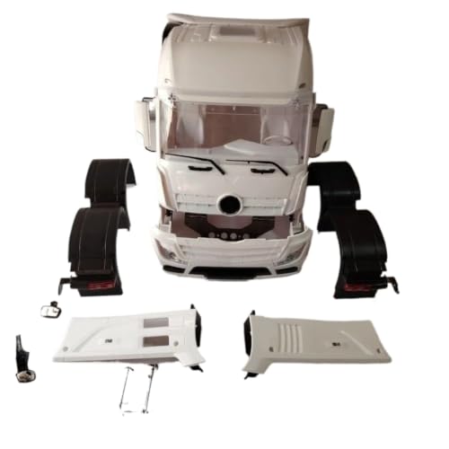 Pièces mise à niveau camion RC Tamiya : coque cockpit plastique Actros Arocs benne 1/14
