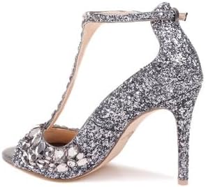 Jewel Badgley Mischka Conroy Metallic Glitter Evening Shoe - Image 8