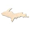 Unfinished Wood Michigan Upper Peninsula Shape Craft up to 46" DIY 10" / 3/4" #1