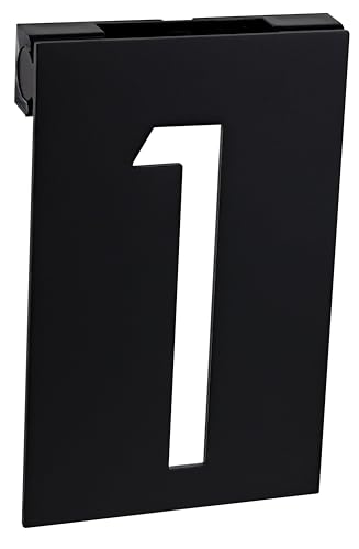 Numéro de maison flottant 1 Studio de 14cm en métal résistant au design architectural