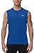 Cakulo Mens Sleeveless Muscle Workout Shirts Quick Dry Gym Athletic Running Tank Tops Pack Swim T Shirt Blue/Blue/White 2XL