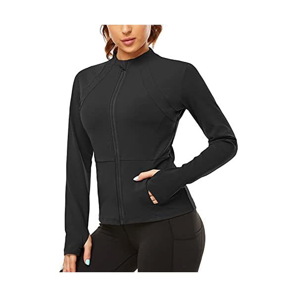 Gleeter-Workout-Jacket-for-Women-Full-Zip-Long-Sleeve-Yoga-Athletic-Running-Jacket-Active-Sportswear-with-Thumbhole Gleeter Workout Jacket for Women Full Zip Long Sleeve Yoga Athletic Running Jacket Active Sportswear with Thumbhole