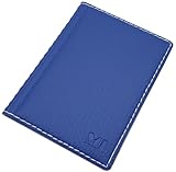 myledershop Elegantes Ausweisetui/Ausweishülle/Kreditkartenetui mit Kontrastnaht 12 Fächer MJ-Design-Germany Made in EU Designs (Design 2 / Blau)