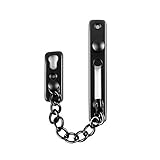 MATERIAL FUERTE: La cerradura de cadena de la puerta de seguridad está hecha de material de acero inoxidable 304, resistente, duradero y resistente al óxido. La cadena y el panel engrosados hacen que esta cerradura de puerta sea mucho más sólida, no fácil de romper.
