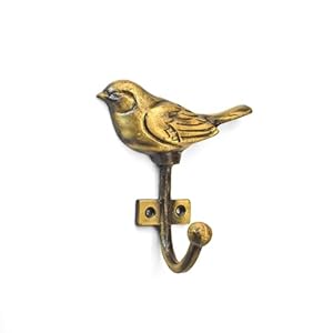 Bird wall hook antique animal bird iron hook vintage iron coat hook hanger for hanging coat towel hat bags cups wall mounted 1 pc  urban country home decor
