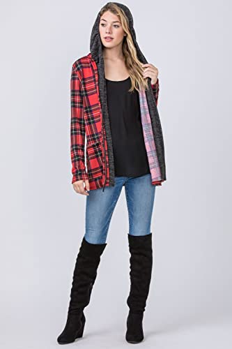 Image of Eloges Women's Multi Stripe Soft Knit Open Cardigan with Suede Elbow Patch