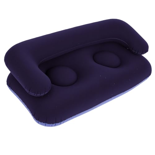 Tumbona doble de PVC resistente hasta 180 kg Sxhlseller sofá inflable con respaldo ergonómico 5