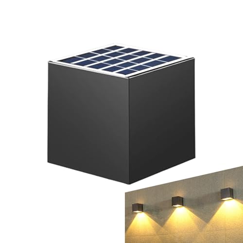 Lampes murales solaires pour sécuriser une clôture sombre et embellir un paysage de jardin