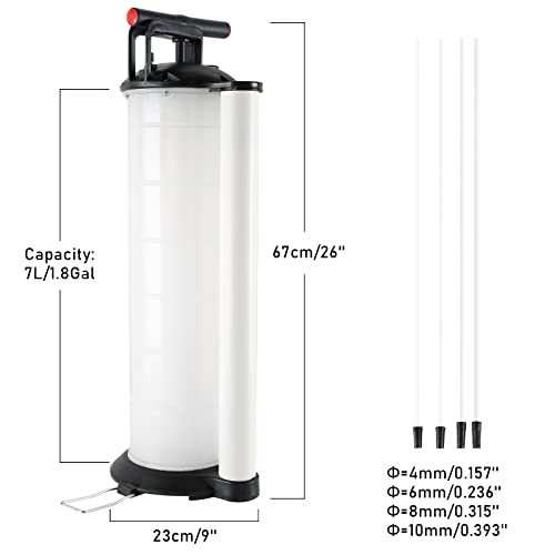 Atpeam Oil Changer Vacuum Fluid Extractor | Manual Engine Oil Extractor Oil Changer Vacuum Fluid Extractor Pump Tank Remover (7L) #TOP1