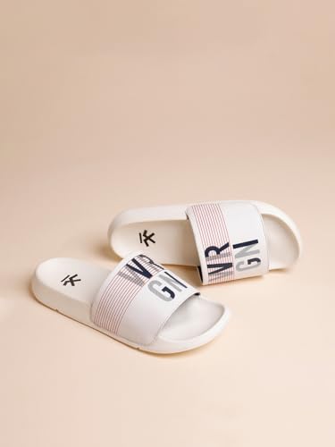 Image of WROGN Men's Anti-slip Sliders | Lightweight EVA Sole | Foam Padded Comfort