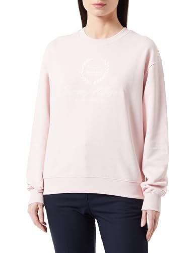 Tommy Hilfiger Sudadera Sin Capucha Para Mujer, Rosa Whimsy Pink , Xxl Tommy Hilfiger Sudadera Sin Capucha Para Mujer, Rosa Whimsy Pink , Xxl