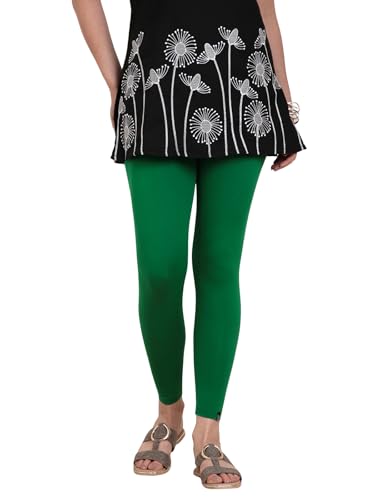 Image of TWIN BIRDS Super Stretchable Cotton Elasthane Fabric Ankle Length Leggings for Women