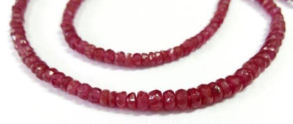 Perles rubis facetté de 2-4 mm avec perçage précis pour montage de bijoux