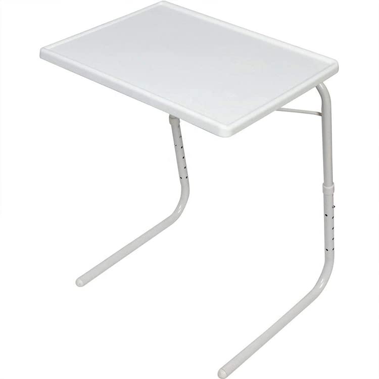 Multipurpose Portable Table Mate II Home Bed Sofa Smart Buddy Folding As Seen on TV Dinner Laptop Tray Adjustable Legs Travelling Home Office Study Sofa Bed Desk (White)