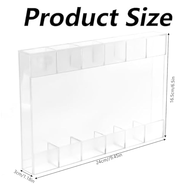 Acrylic Straw Holder, 6-Slot Tumbler Straw Organizer for Cabinet with Double-Sided Tape Reusable Dispenser & Storage Container for Kitchen Counter Cupboard (Transparent)