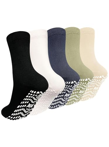 Artfasion Non Slip Grip Socks Men: Fall Prevention Hospital Seniors