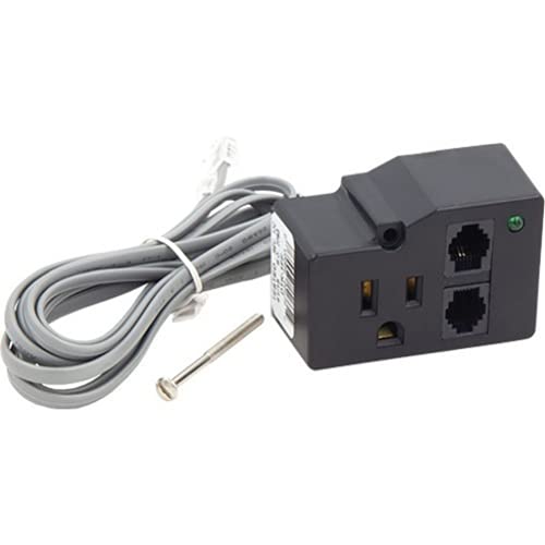 DITEK DTK-1FF 1 Pair, 130V, RJ11 in/Out Modular Jack (W/Patch Cord) and 120VAC Power Protection, Single Outlet W