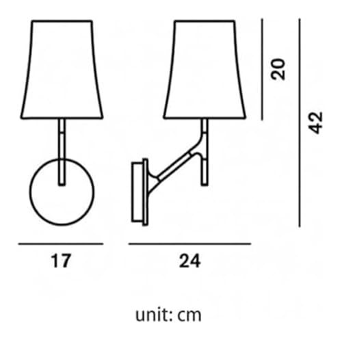 Aplique Bauhaus de pared con base de acento naranja y diseño elegante 4