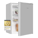 Exquisit Mini-Kühlschrank KB60-V-090E grauPV | Energieeffizienzklasse E | 52 Liter Nutzinhalt | 2 Glasablagen | wechselbarer Türanschlag | kompakt & platzsparend