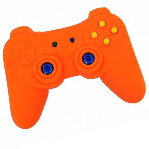 Image of Orange Squishy Gamer Controller Fidget Toy 11cm - Sensory Stress Relief Gaming Pad for Kids & Adults - Soft Silicone Squeeze Toy for ADHD, Anxiety & Autism - Fun Portable Gaming Console Gift