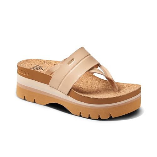 Reef Vista Higher Savanah Womens Fashion Platform Sandal, Soft Cushion Footbed, Arch Support, Seashell, 10 by REEF - Used condition - Image 3