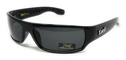 Locs 9003 Black Sunglasses | Authentic Gangster Square Lowrider Maddogger Shades