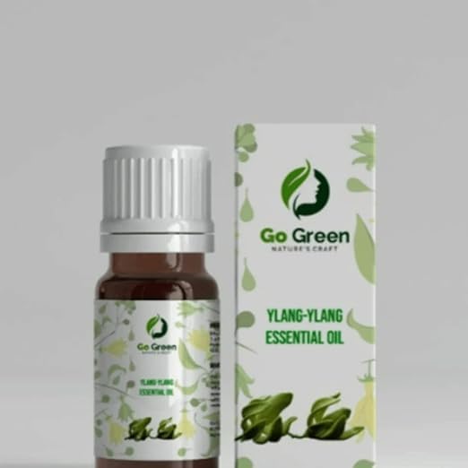 GoGreen Pure and Natural Ylang Ylang Essential oil, Pleasant scent, air freshener, hair styling, facial cleanser 15ml (Pack of 1)
