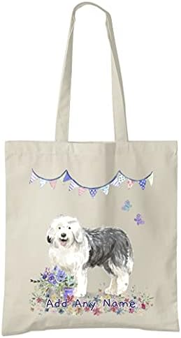 Personalised Dog Natural Cotton Tote Bag - Customised Pet Owner Gift - Pick a Breed & Add a Name