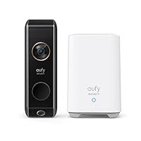 eufy Security Wireless Video Doorbell Dual Camera - 2K HDR Smart Camera with Motion Detection & Alerts - Battery-Powered Doorbell WiFi, Homebase Compatible & 16GB Local Storage - No Monthly Fees