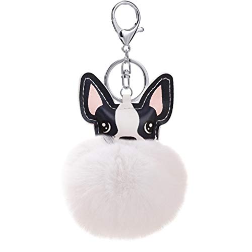 Preisvergleich Produktbild XHNNI Autoschlüsselanhänger, süßer Haarball, Schlüsselanhänger aus Legierung, für Mädchen, Damen, Handtasche, Rucksack, Schultertasche, Zubehör, Schlüsselanhänger, Weiß, weiß (Weiß) - Z6DM3CEEDE