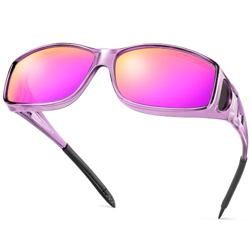Image of URUMQI Polarized Sunglasses Fit Over Glasses for Men Women, Wraparound Sun Glasses UV400 Protection for Driving Fishing