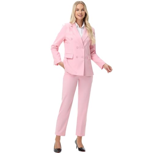 Pant Suits for Women Formal Pant Suits Double Breasted Blazer Sets Women 2 Piece Outfits3