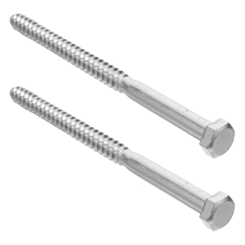 Tornillos de madera para tarimas de exterior y estructuras de troncos en el jardín, 2 uds