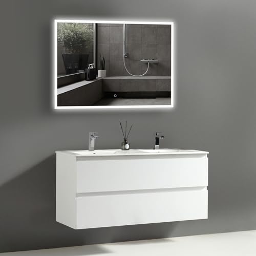 Alpenberger Waschtisch mit Unterschrank 120 cm Breit | Doppelwaschbecken |...