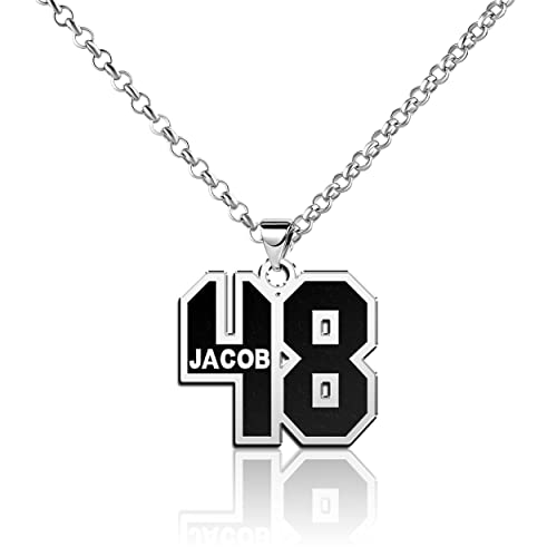 Number Necklace Personalized Jewelry Custom Number Chain 925 Sterling Silver