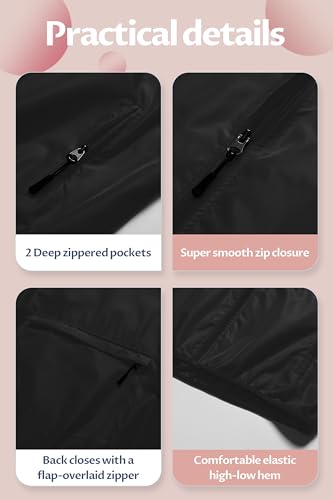 Image of CREATMO US Women's Sun Jackets Lightweight Packable Shirts UPF 50+ Hoodie Reflective Cycling Jacket With Detachable Hood