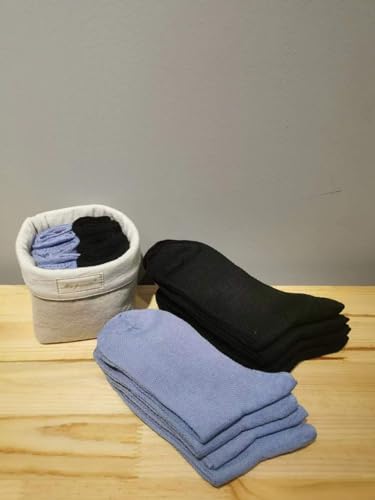 charmii Mid length linen socks for autumn and winter, sweat wicking and breathable (5 pairs)4
