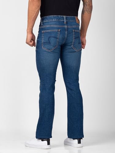 Image of Spykar Men's Rafter Boot Cut Mid-Rise Casual Jeans