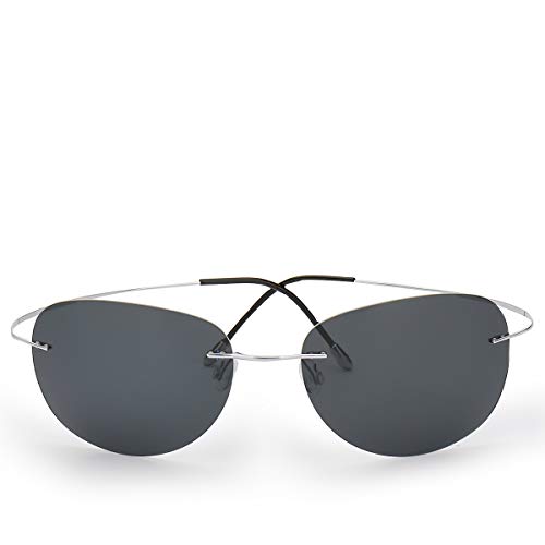 Ultra-light Flexible Pure Titanium Rimless Polarized Sunglasses2