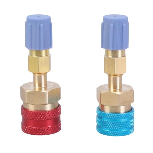 2pcs High/Low Side Quick Coupler Set Brass Connector Adapter for Efficient Car Air Conditioning Maintenance for R1234YF Brass Quick Connector
